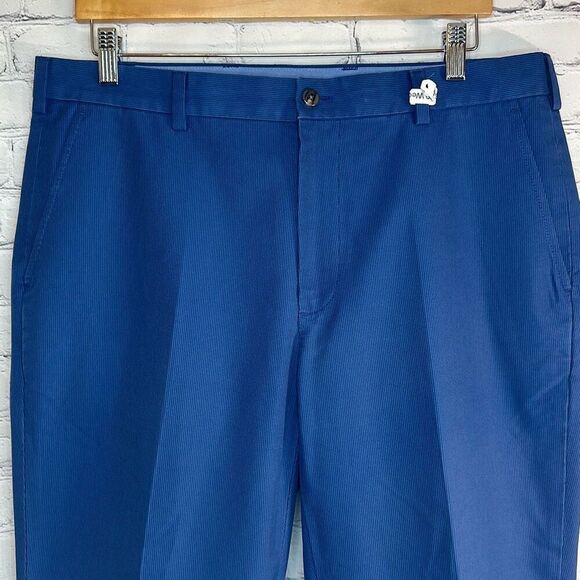 Brooks Brothers Mens Lightweight Advantage Chino Clark Blue Dress Pants W36/L30 - Picture 2 of 8